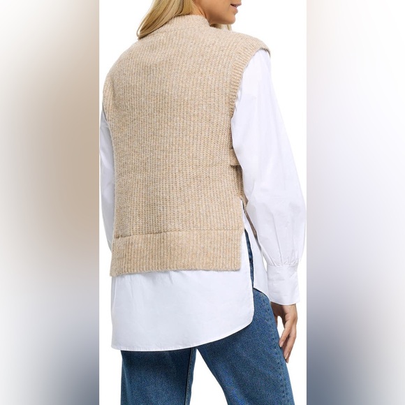 NWT River Island Mixed Media Sweater - Picture 2 of 14